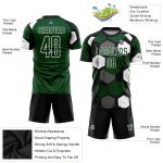 Custom Name and Number Soccer Jersey for Team - Personalized Green and Black-White Sublimation Uniform Personalized Green