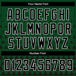 Custom Name and Number Authentic City Edition Basketball Jersey - Personalized Green Black-White Triangle Shapes Personalized