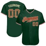 Custom Name and Number Baseball Jersey - Personalized Green Camo Red Authentic Team Jersey Personalized Green Camo-Red Authentic