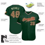 Custom Name and Number Baseball Jersey - Personalized Green Camo Red Authentic Team Jersey Personalized Green Camo-Red Authentic