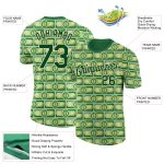 Custom Name and Number Personalized 3D Pattern Green City Cream Dollar Banknote Money T-Shirt Performance Personalized Green