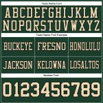 Custom Authentic Football Jersey - Personalized Cream-Black Mesh Green City Team with Name and Number Personalized Green