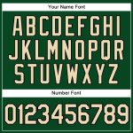 Custom Name and Number Performance Golf Polo Shirt in Green City Cream-Black Personalized Green City Cream-Black Performance