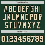 Custom Name and Number Personalized Unisex Softball Jersey - Green City Cream-Black Two-Button Design Personalized Green