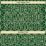 Personalized Soccer Jersey with Geometric Shapes & Custom Name/Number - Green City Cream Design Personalized Green City Cream