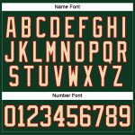 Custom Name and Number Personalized Green City Cream-Red Hockey Lace Neck Jersey Personalized Green City Cream-Red Hockey