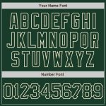 Custom Name and Number Baseball Jersey - Personalized Green Cream 3D Abstract Splatter Grunge Art Design Personalized Green
