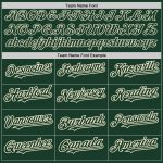 Custom Name and Number Baseball Jersey - Personalized Green Cream 3D Abstract Splatter Grunge Art Design Personalized Green