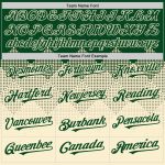 Custom Name and Number Baseball Jersey - Personalized Gradient Green Cream 3D Pattern Design with Square Shapes Personalized
