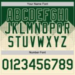 Custom Name and Number Baseball Jersey - Personalized Gradient Green Cream 3D Pattern Design with Square Shapes Personalized