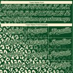 Custom Leopard Print Baseball Jersey with Personalized Name and Number - Green Cream 3D Pattern Design Personalized Green
