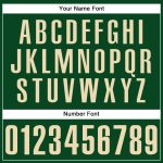 Custom Name and Number Authentic Baseball Jersey - Personalized Green Cream Team Jersey Personalized Green Cream Authentic