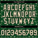 Custom Name & Number Baseball Jersey - Personalized Green Cream-Black 3D Star Lines Design Personalized Green Cream-Black