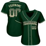 Custom Name & Number Baseball Jersey - Personalized Green Cream-Black Drift Fashion Design Personalized Green Cream-Black