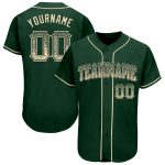 Custom Name & Number Baseball Jersey - Personalized Green Cream-Black Drift Fashion Design Personalized Green Cream-Black
