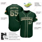 Custom Name & Number Baseball Jersey - Personalized Green Cream-Black Drift Fashion Design Personalized Green Cream-Black