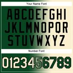 Custom Gradient Baseball Jersey with Personalized Name and Number - Green Cream-Black Team Gear Personalized Green Cream-Black