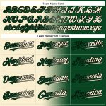 Custom Gradient Baseball Jersey with Personalized Name and Number - Green Cream-Black Team Gear Personalized Green Cream-Black