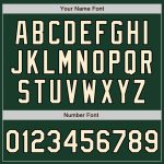 Custom Name and Number Authentic Baseball Jersey with Green Cream-Black Raglan Sleeves Personalized Green Cream-Black Authentic