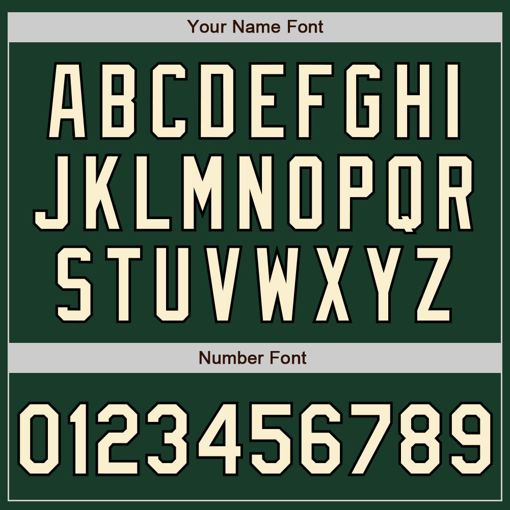 Personalized Green Cream-Black Authentic Raglan Sleeves Baseball Jersey Team Custom Name and Number Custom Name and Number Authentic Baseball Jersey with Green Cream-Black Raglan Sleeves Personalized Green Cream-Black Authentic - Image 5