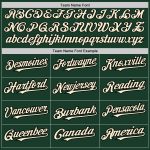 Custom Name and Number Authentic Baseball Jersey with Green Cream-Black Raglan Sleeves Personalized Green Cream-Black Authentic