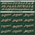 Personalized Authentic Baseball Jersey in Green Cream-Black, Sleeveless Design Personalized Green Cream-Black Authentic Sleeveless