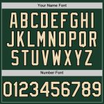 Personalized Authentic Baseball Jersey in Green Cream-Black, Sleeveless Design Personalized Green Cream-Black Authentic Sleeveless