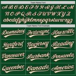Customizable Green Cream-Black Authentic Baseball Jersey with Personalized Name and Number - Team Apparel Personalized Green