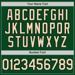 Customizable Green Cream-Black Authentic Baseball Jersey with Personalized Name and Number - Team Apparel Personalized Green