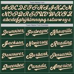 Custom Two Tone Baseball Jersey - Personalized Green Cream-Black with Name and Number Personalized Green Cream-Black Authentic