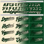 Custom Name Number Gradient Varsity Letterman Bomber Jacket Green Cream Black Fashion Full-Snap Personalized Green Cream-Black