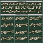 Custom Baseball Jersey with Personalized Name & Number - Green Cream-Black Line Authentic Design Personalized Green Cream-Black