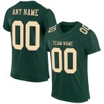 Personalized Authentic Football Jersey in Green Cream & Black Mesh Personalized Green Cream-Black Mesh Authentic Football