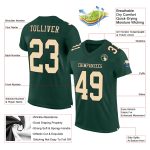 Personalized Authentic Football Jersey in Green Cream & Black Mesh Personalized Green Cream-Black Mesh Authentic Football