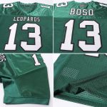 Personalized Authentic Football Jersey in Green Cream & Black Mesh Personalized Green Cream-Black Mesh Authentic Football