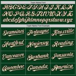 Customizable Authentic Throwback Baseball Jersey - Green Cream-Black Mesh with Personalized Name and Number Personalized