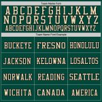 Custom Name and Number Personalized Green Cream-Black Mesh Football Jersey - Authentic Throwback Style Personalized Green