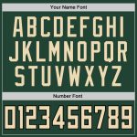 Custom Name and Number Green Cream-Black Performance T-Shirt for Team Personalized Green Cream-Black Performance T-Shirt