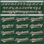 Custom Name and Number Unisex Softball Jersey - Green Cream-Black Two-Button Design Personalized Green Cream-Black Two-Button
