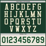 Personalized Green Cream Varsity Letterman Bomber Jacket Full-Snap Two Tone Personalized Green Cream Bomber Full-Snap Varsity
