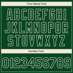 Custom Name and Number Personalized Green Cream Camo Bomber Varsity Letterman Jacket with 3D Pattern Design Personalized