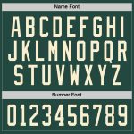 Custom Hockey Jersey with Personalized Team Name and Number - Green Cream Design Personalized Green Cream Hockey Jersey Team