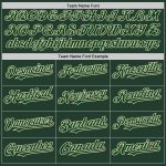 Custom Name and Number Green Cream Line Baseball Jersey - Personalized Authentic Team Jersey Personalized Green Cream Line