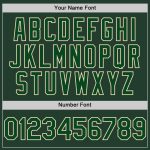 Custom Name and Number Green Cream Line Baseball Jersey - Personalized Authentic Team Jersey Personalized Green Cream Line