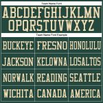 Customizable Green Cream Mesh Football Jersey with Team Name and Number - Authentic Design Personalized Green Cream Mesh