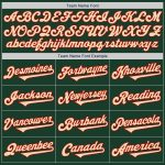 Custom Name and Number Baseball Jersey - Personalized Two Tone Green Cream-Red Authentic Team Apparel Personalized Green