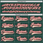 Custom Name Number Green Cream-Red Hockey Jersey Personalized Team Gear Personalized Green Cream-Red Hockey Jersey Team Custom