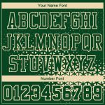 Custom Name and Number Basketball Jersey Sublimation Suit in Green Cream - Personalized Round Neck Design Personalized Green