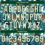 Custom Name and Number Tropical Green Cream 3D Bomber Varsity Jacket with Tiger, Giraffe, and Palms Design Personalized Green
