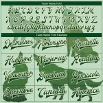 Custom Name and Number Personalized Green Cream Wolf 3D Varsity Letterman Bomber Jacket Personalized Green Cream Wolf 3D